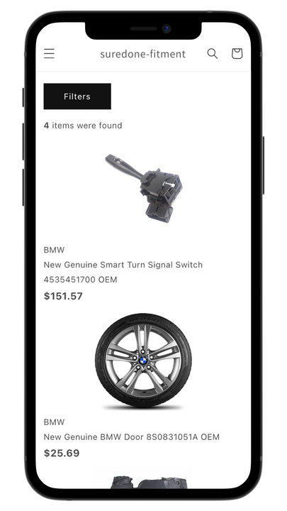 Fitment search results mobile