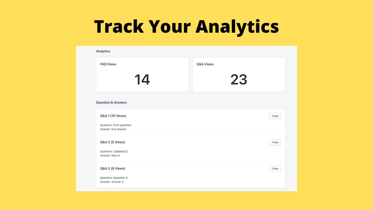 track FAQ analytics