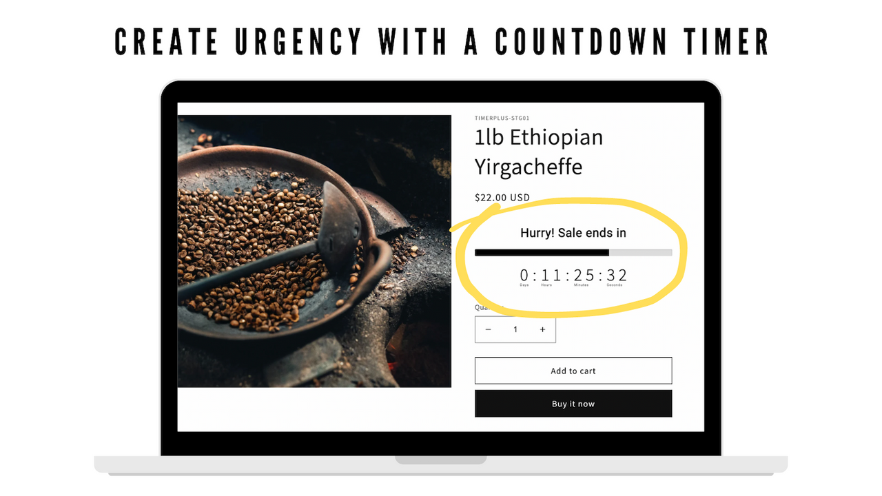 create urgency with a countdown timer