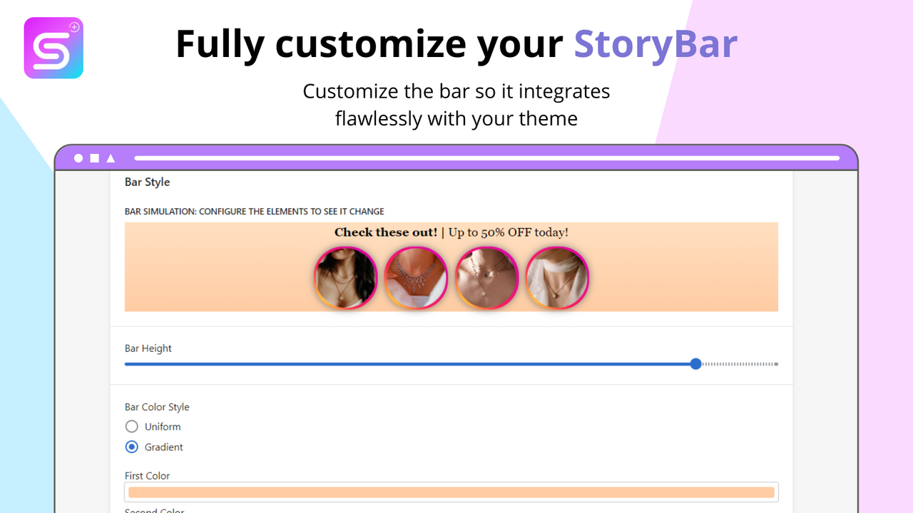 Fully customize your StoryBar