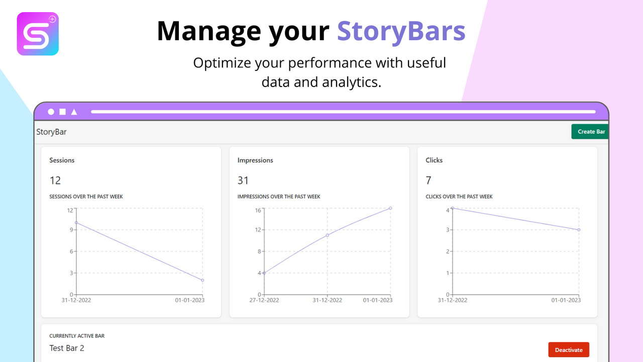 Manage your StoryBars
