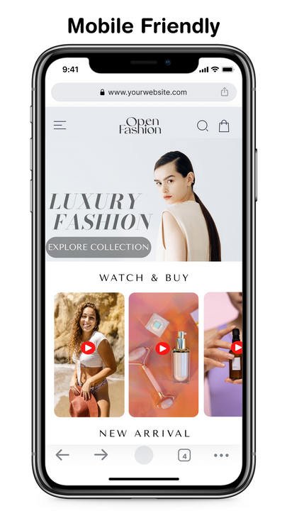 Shoppable videos in a carousel format for ecommerce websites