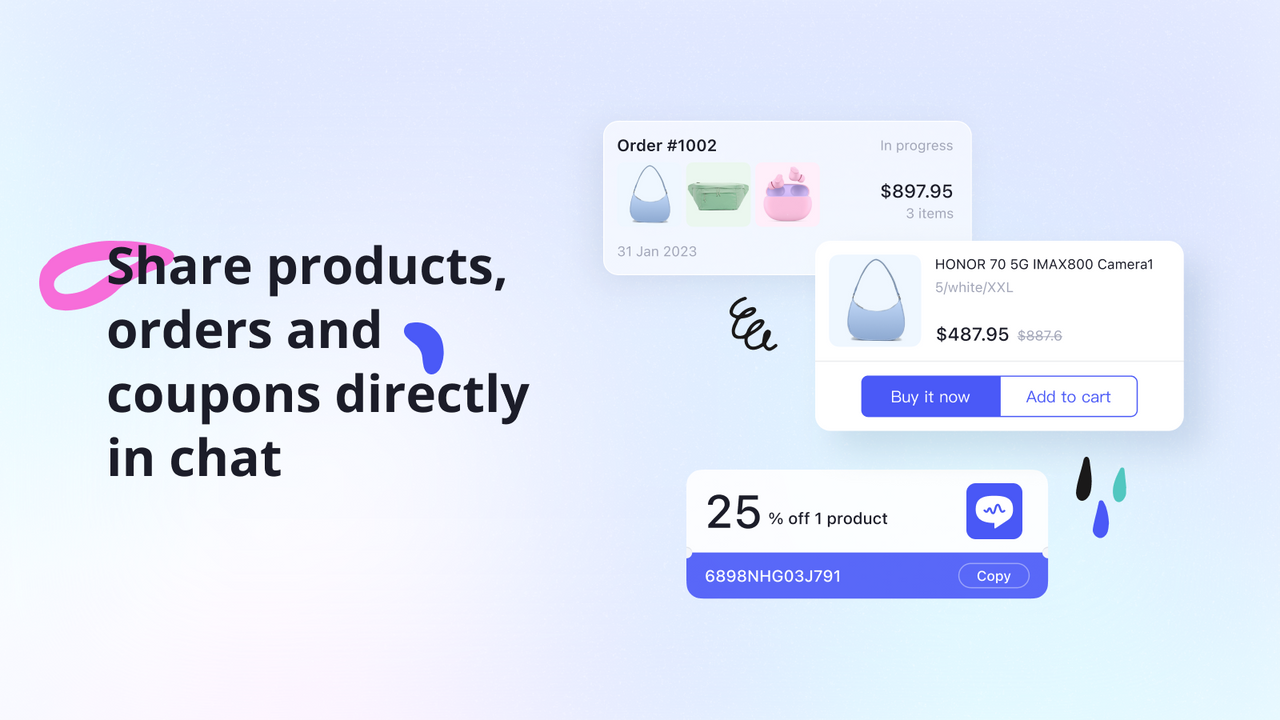 Cheerlink Screenshot: Share Products, Orders and Coupons Directl