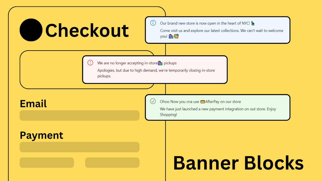 TSS Checkout Customization - Banner Blocks