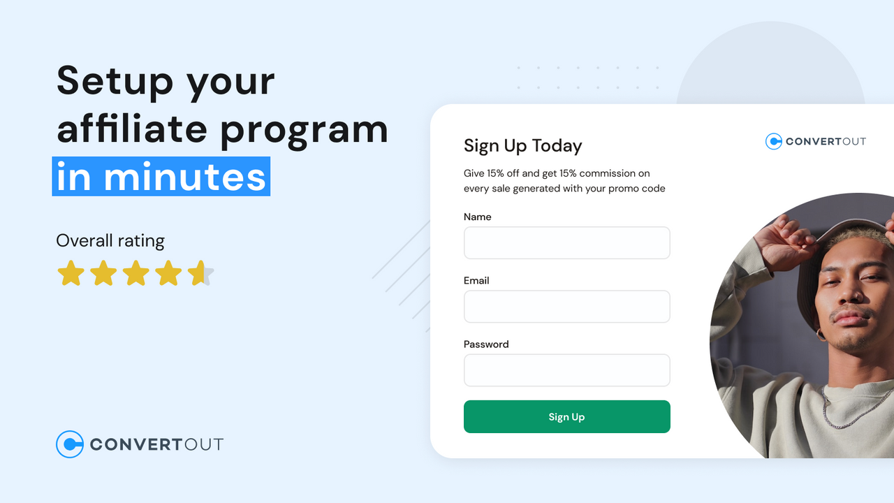 Setup your affiliate program in minutes