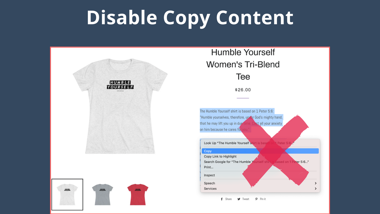 Disable copy & paste