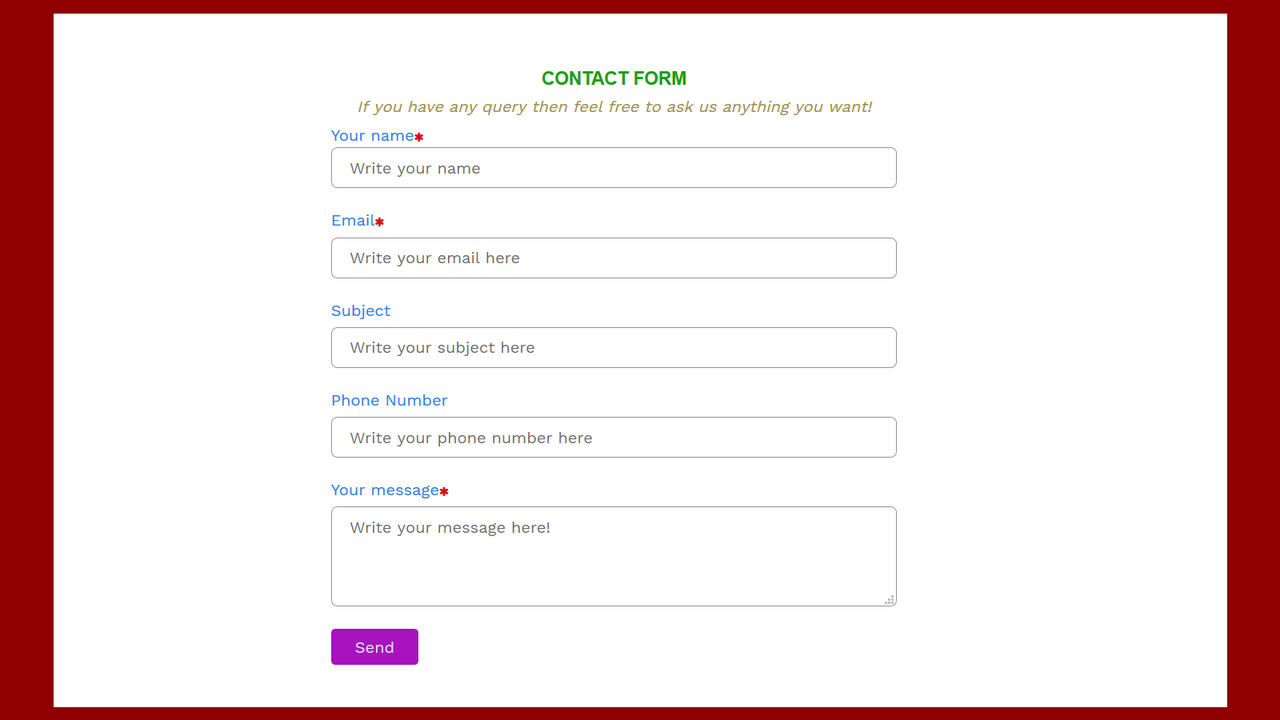 Contact Form