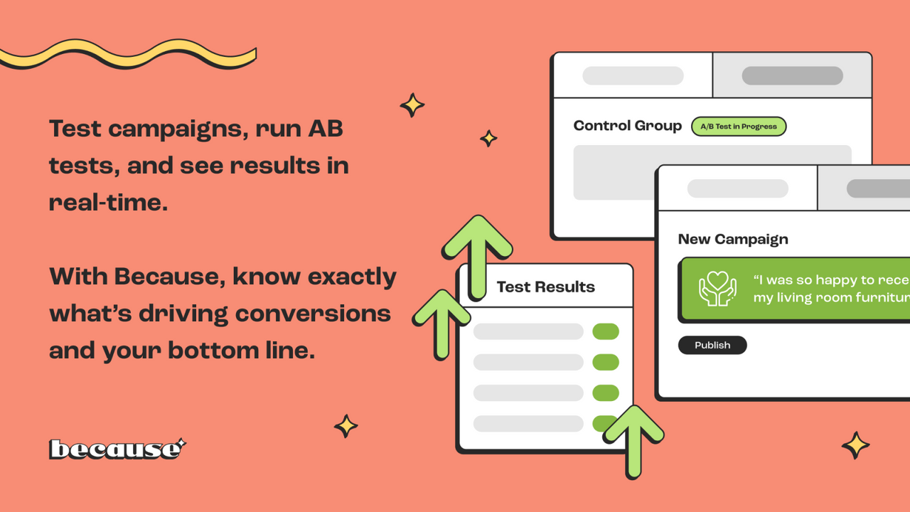 Test campaigns, run A/B tests, and see results in real-time