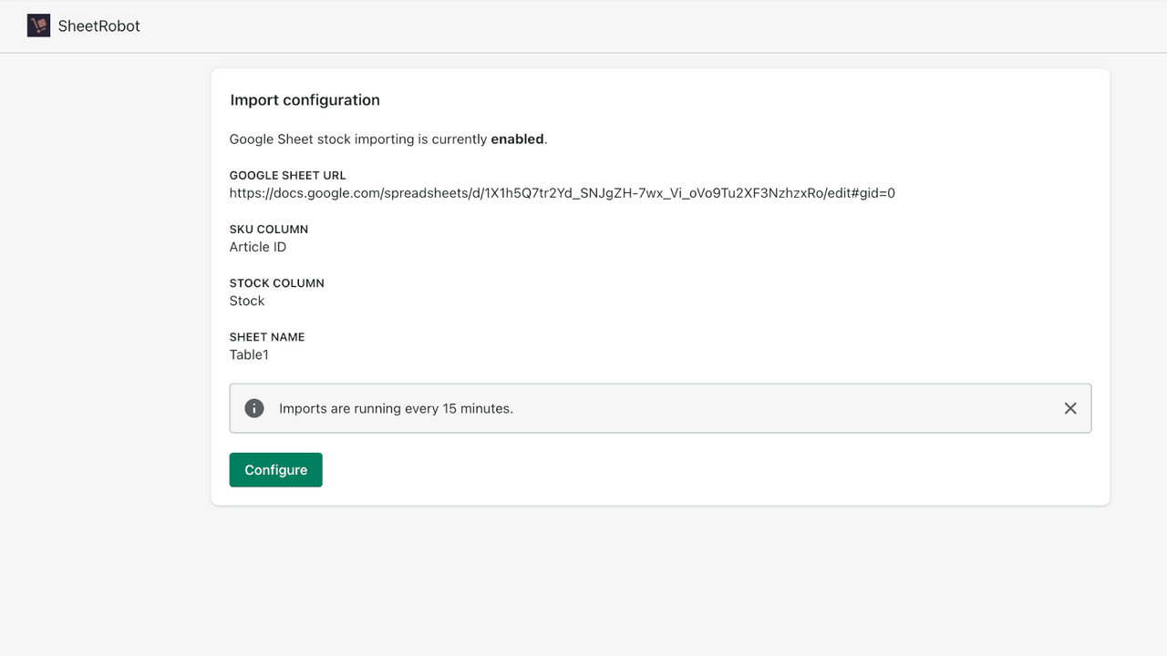 Configuration overview