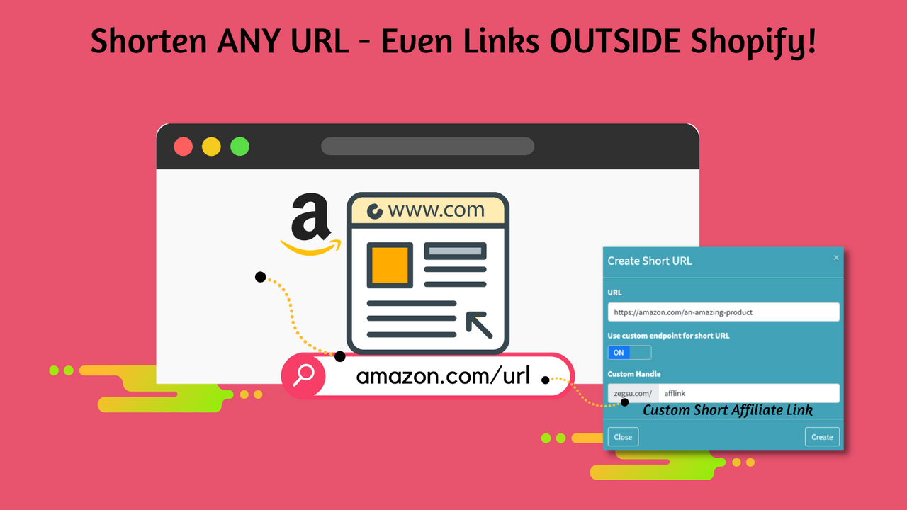 Custom URL short link for affiliate marketing