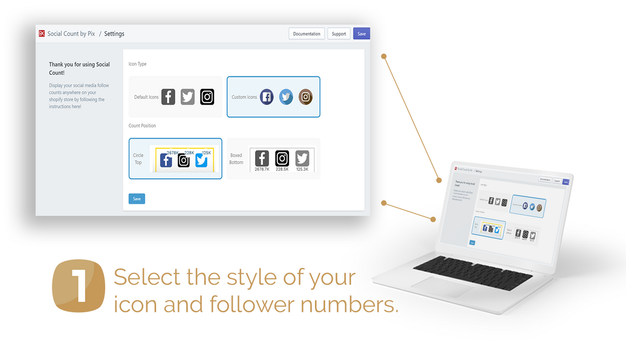 Formatting social media icons