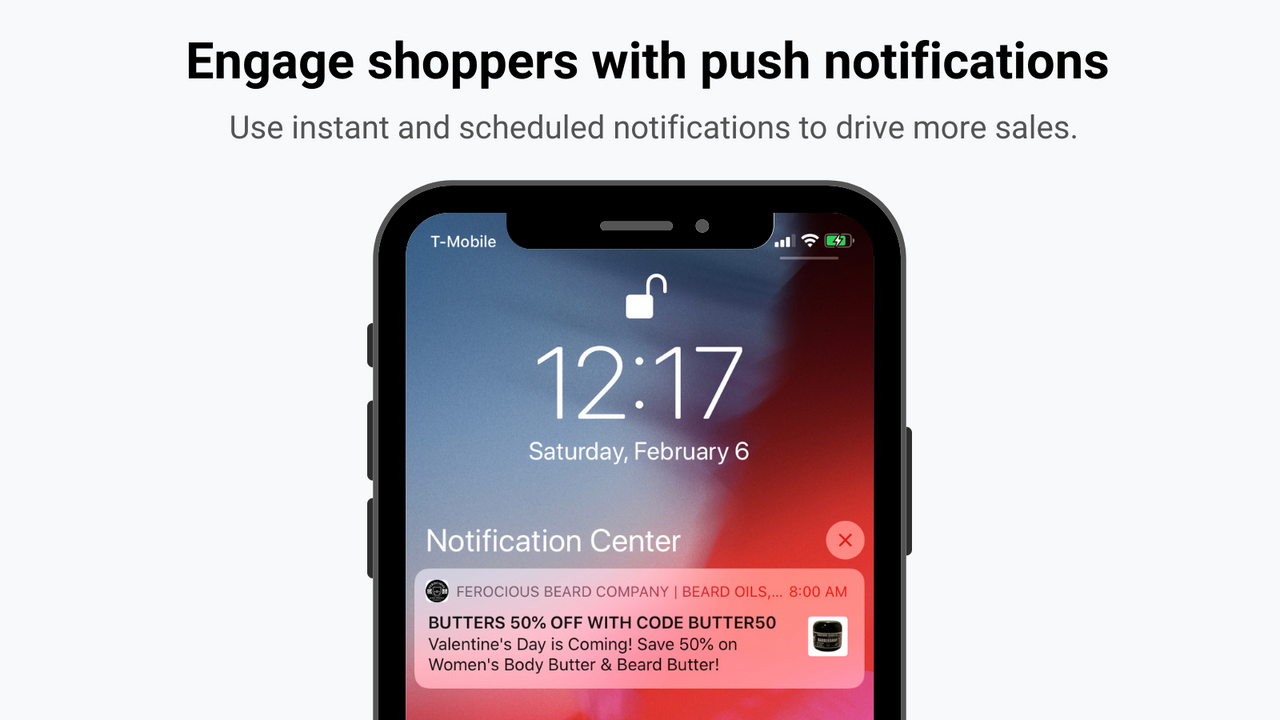 Engage shoppers with push notifications