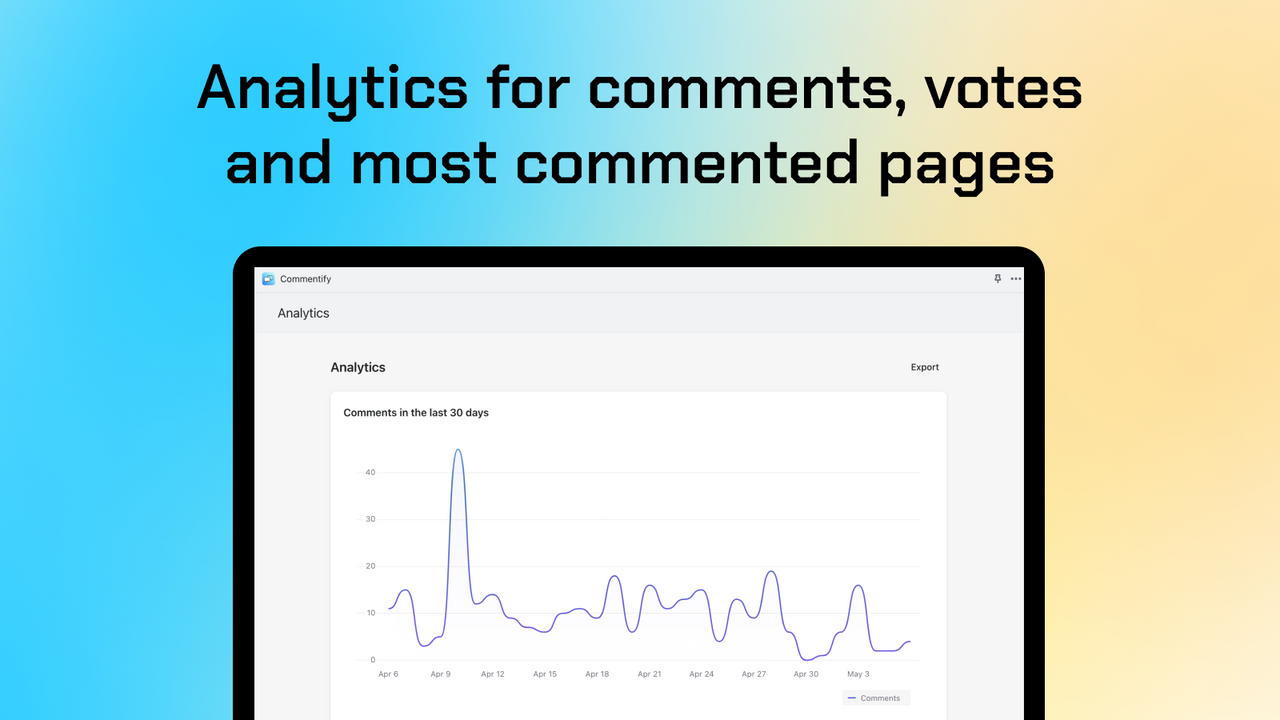 Commentify – comments, votes and most commented pages analytics