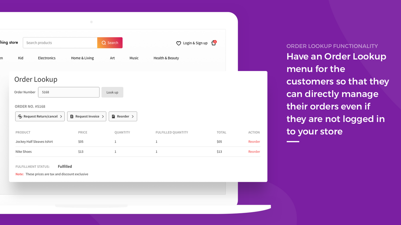 customer order management - customer account