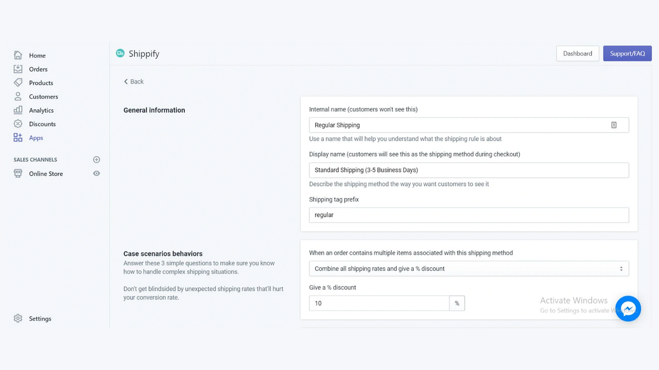 Define custom shipping rules & behavioral scenarios