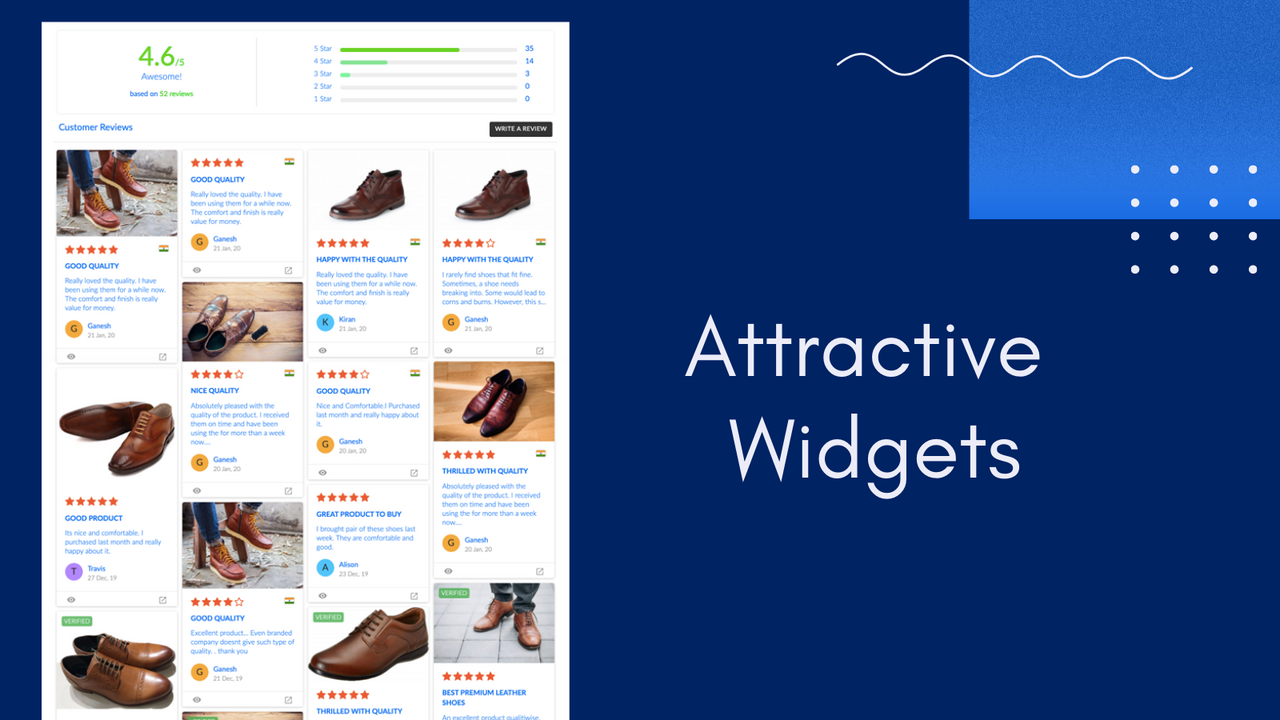 Attractive widget design