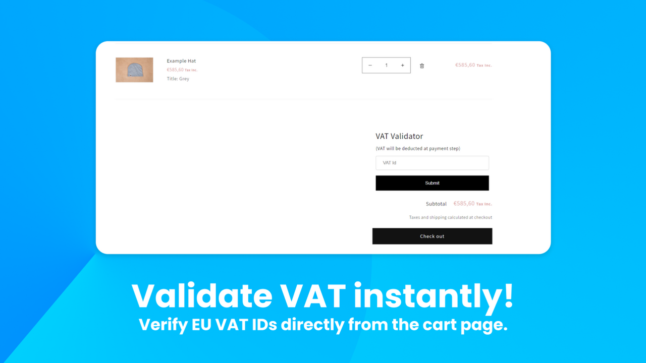 validate EU VAT IDs from VIES database