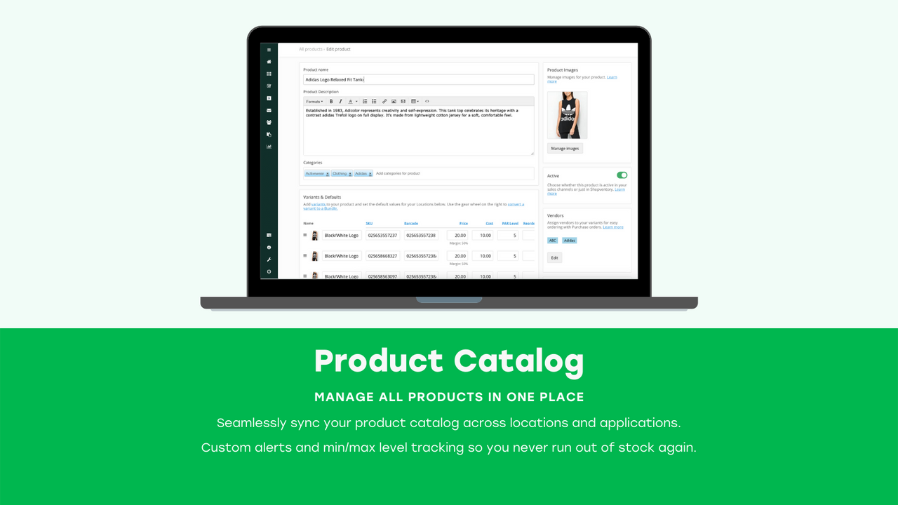 Product management system. All online