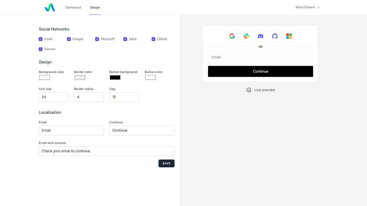 CustomerPlus Design Page