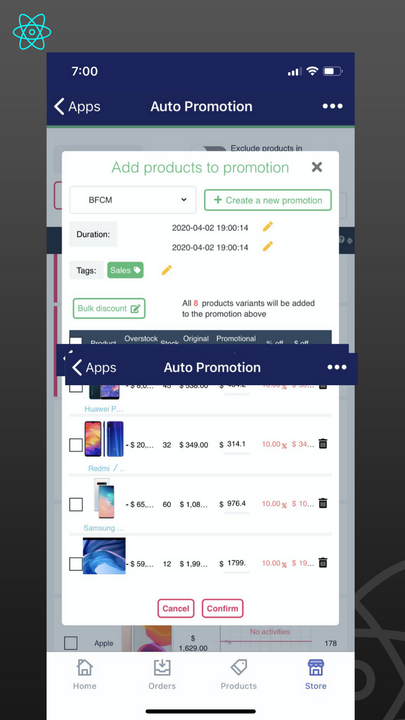 Create a bulk discount to products anywhere