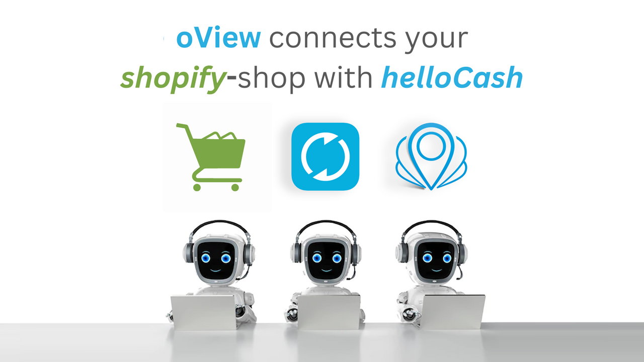 oView connects your shopify store to helloCash POS