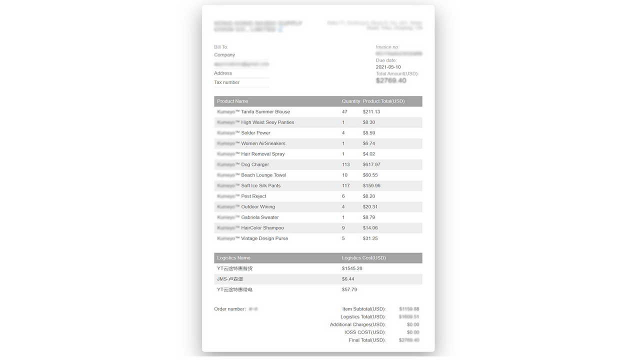 invoice