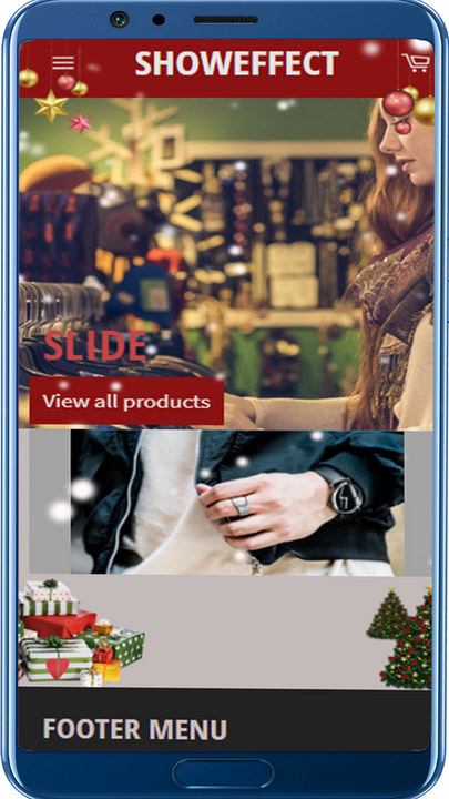 Mobile Christmas design view