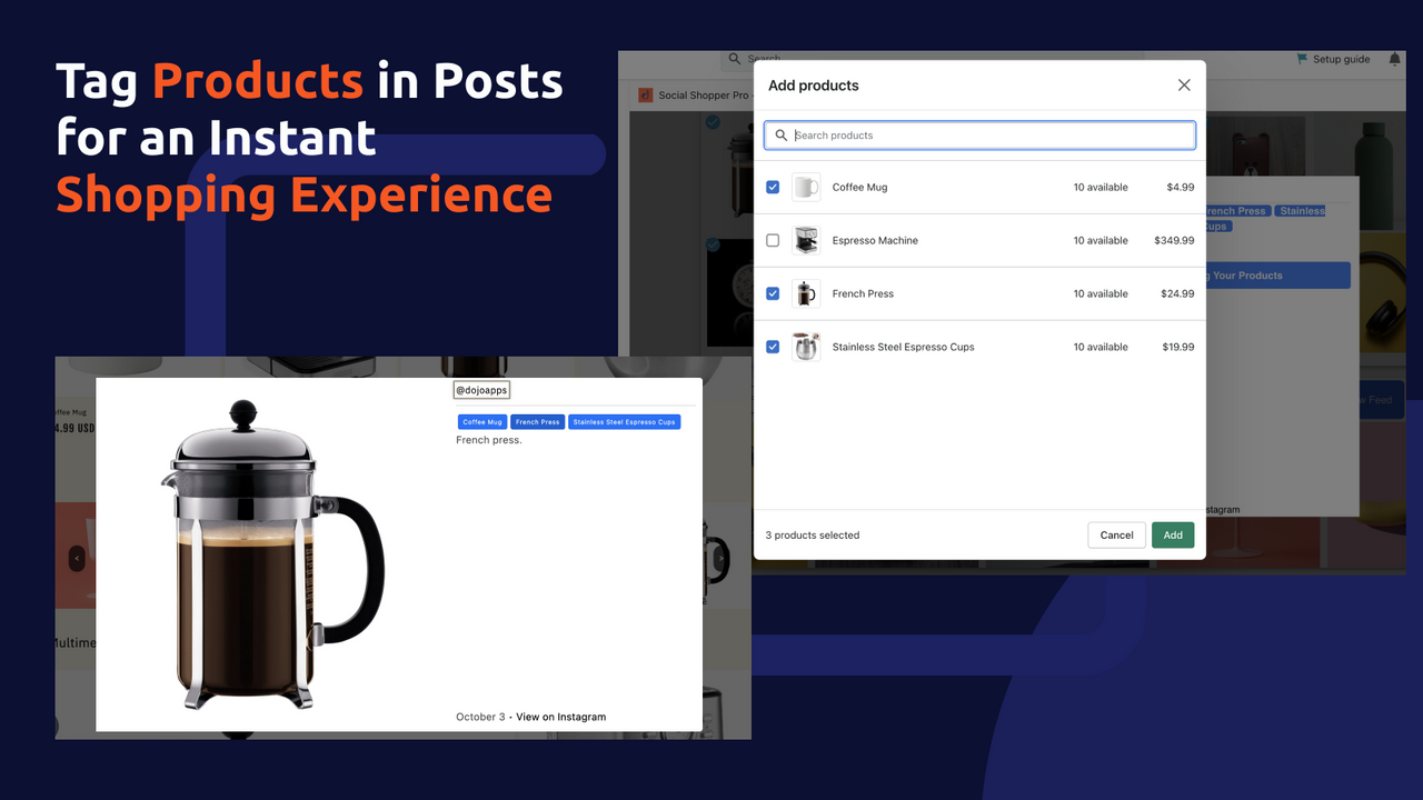 Tag Products in Each Post to Provide Social Shopping Experiences