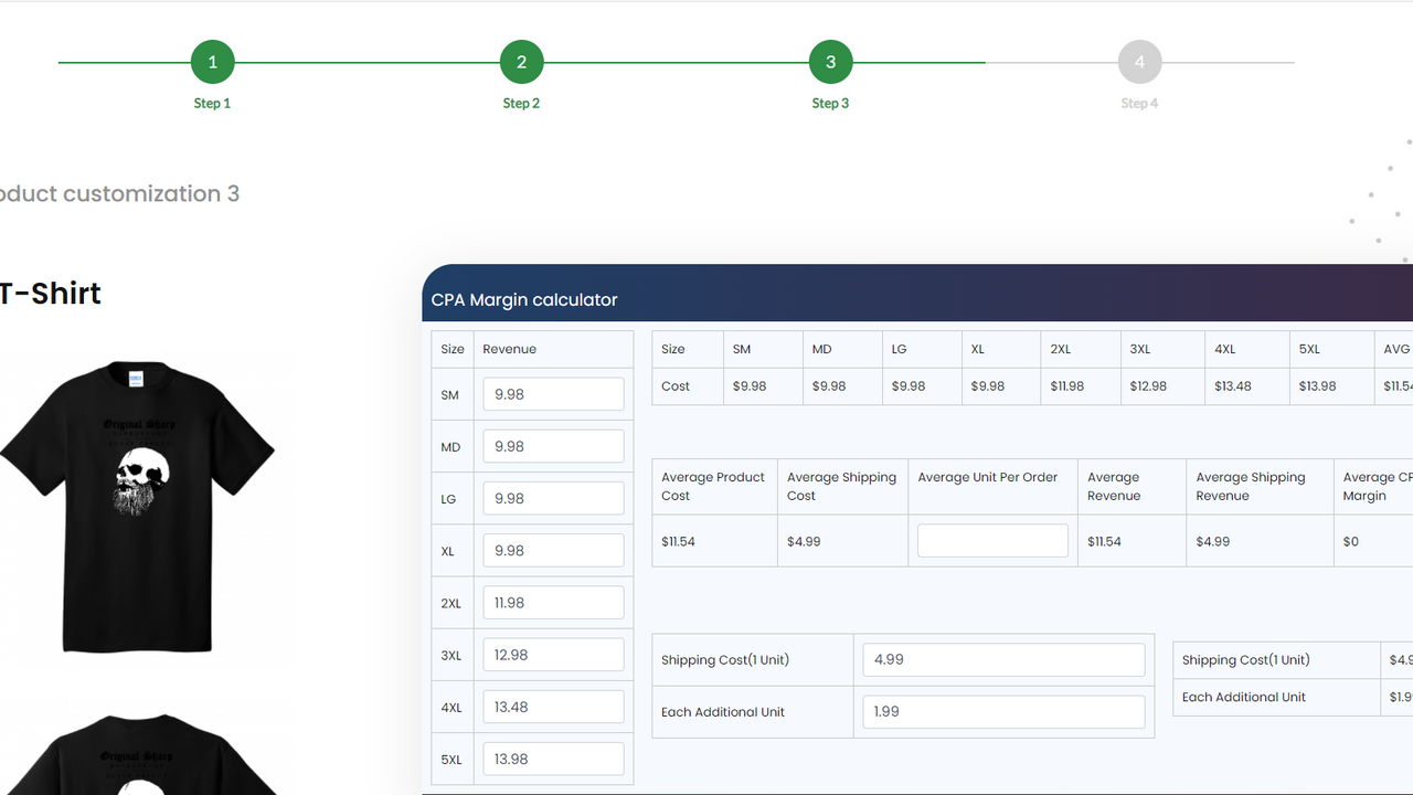 Calculate product price and change product details etc.