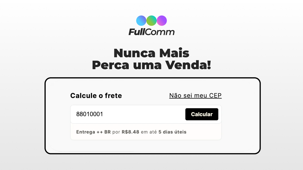 Adicione cálculo de frete na página de produto pelo Personalizar