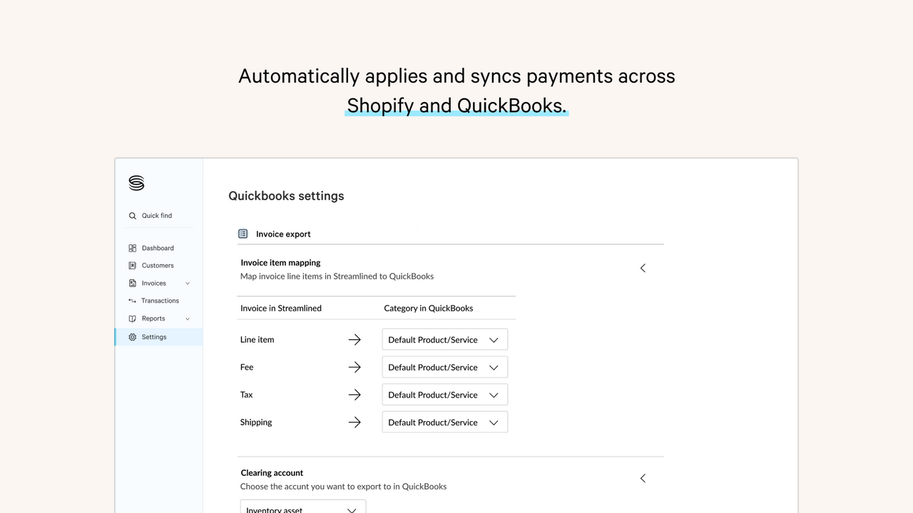 Automatically syncs with Quickbooks