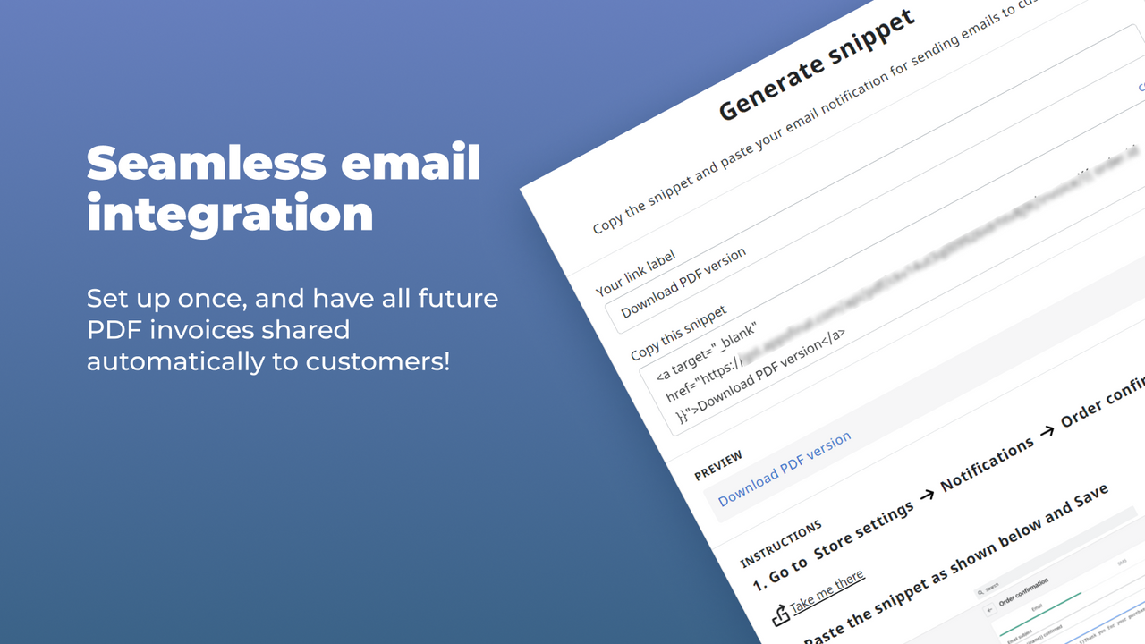 Send PDFs to customers along with Shopify email