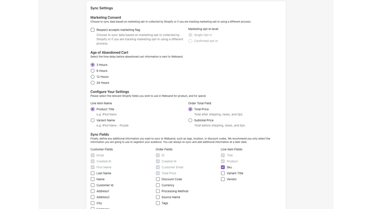 Select the customer data you want to drive your marketing