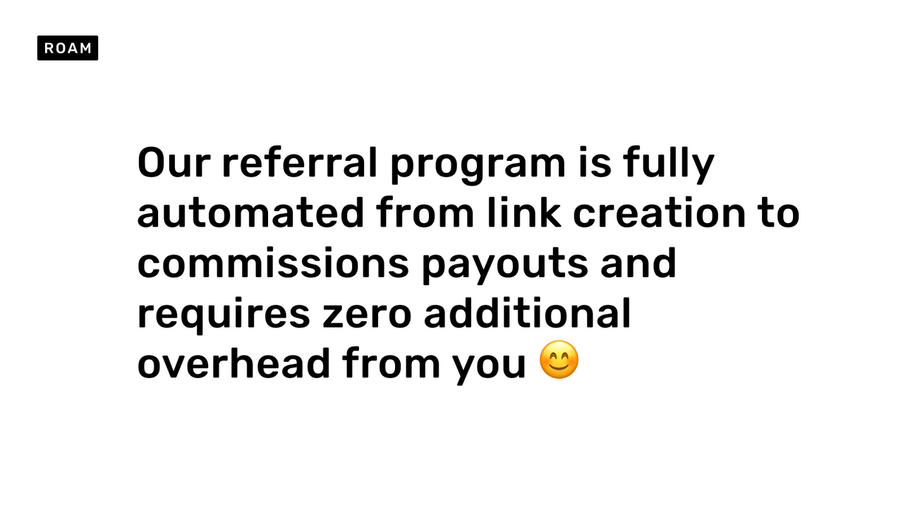 Referral program is fully automated