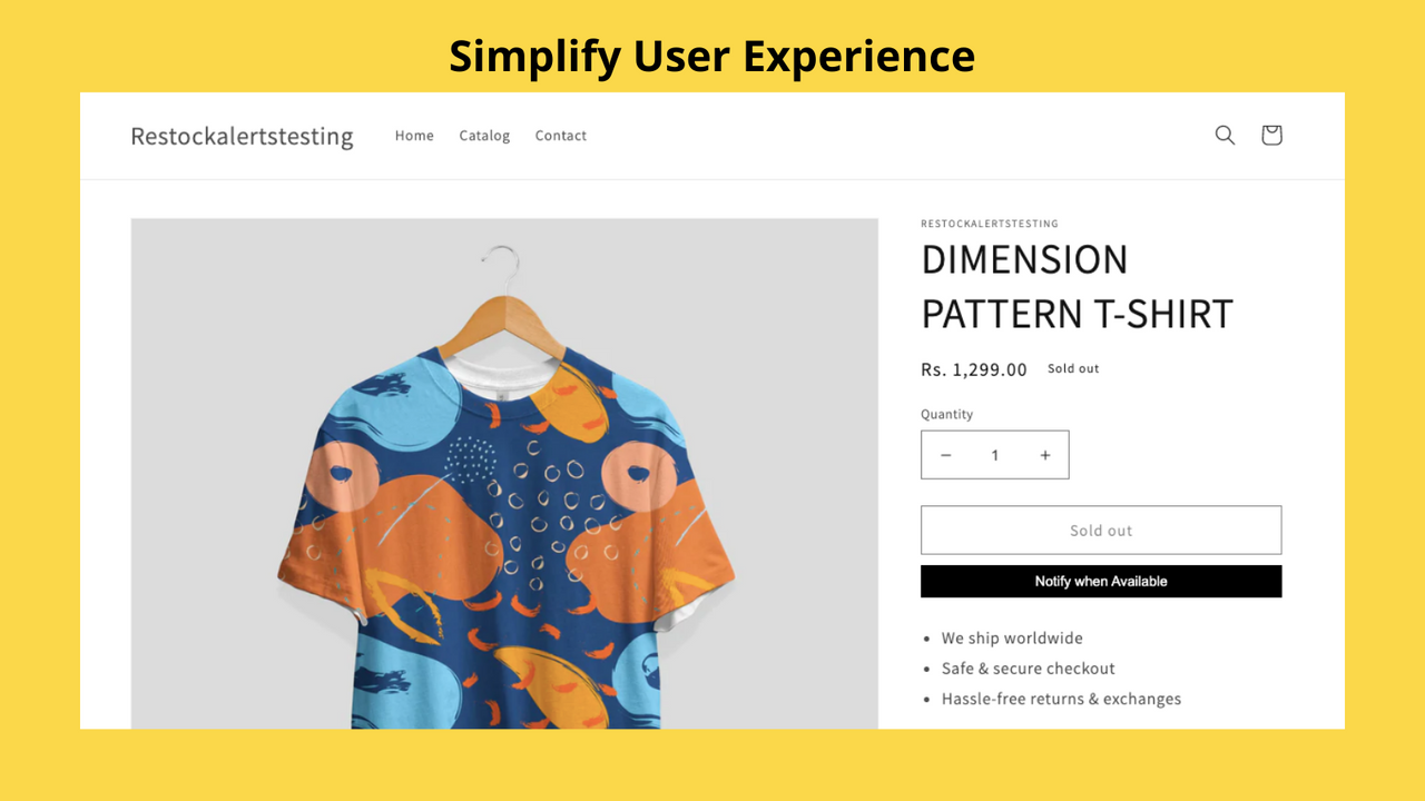 Simplify User Experience