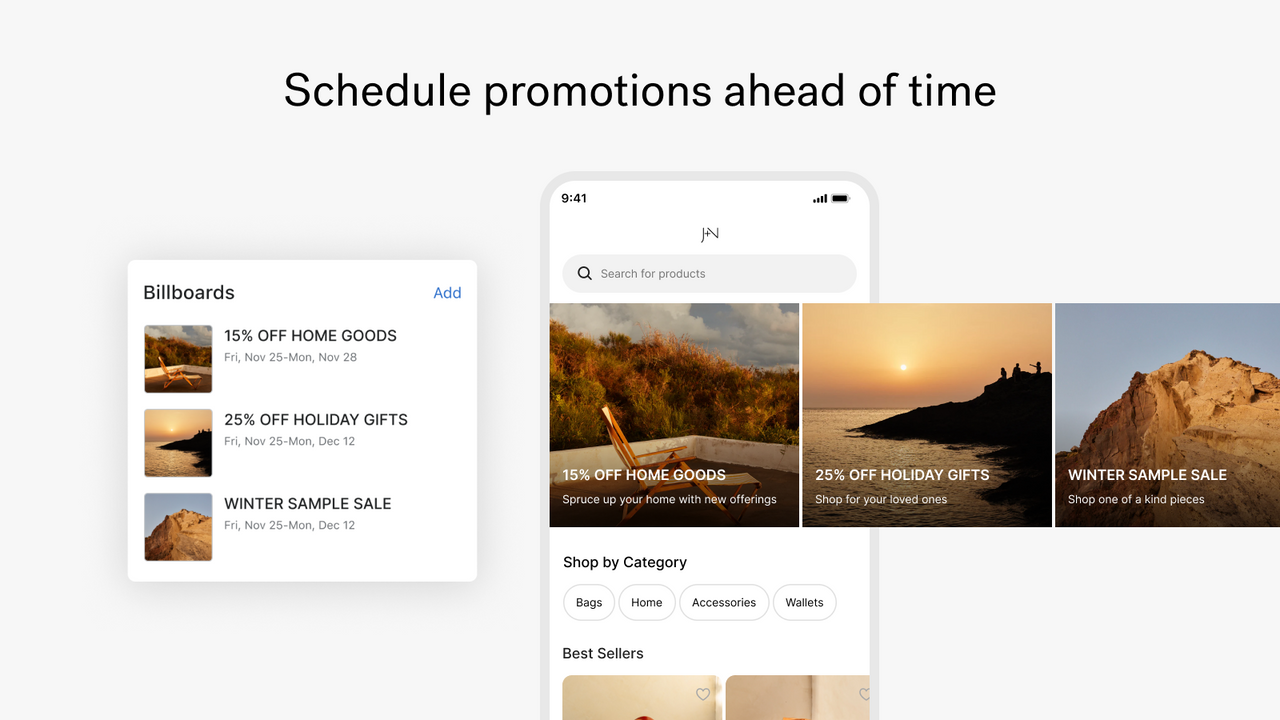 Schedule promotions ahead of time