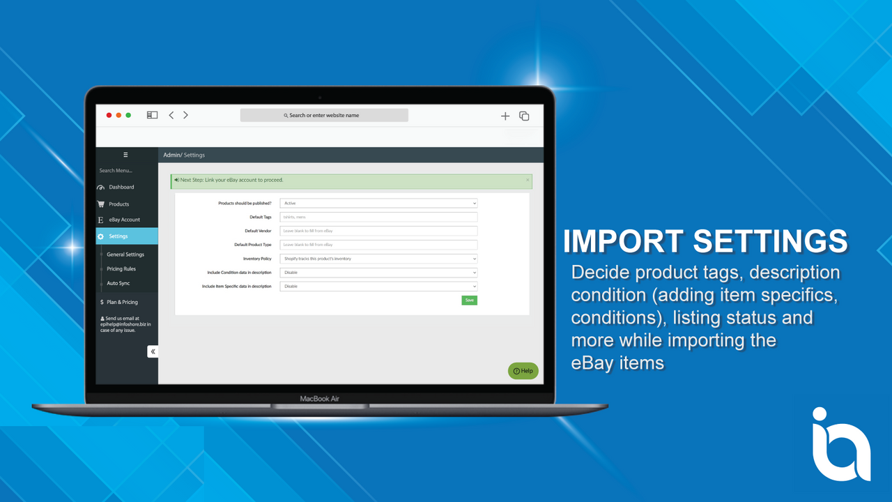 Import settings defines rules to use while importing the lisings