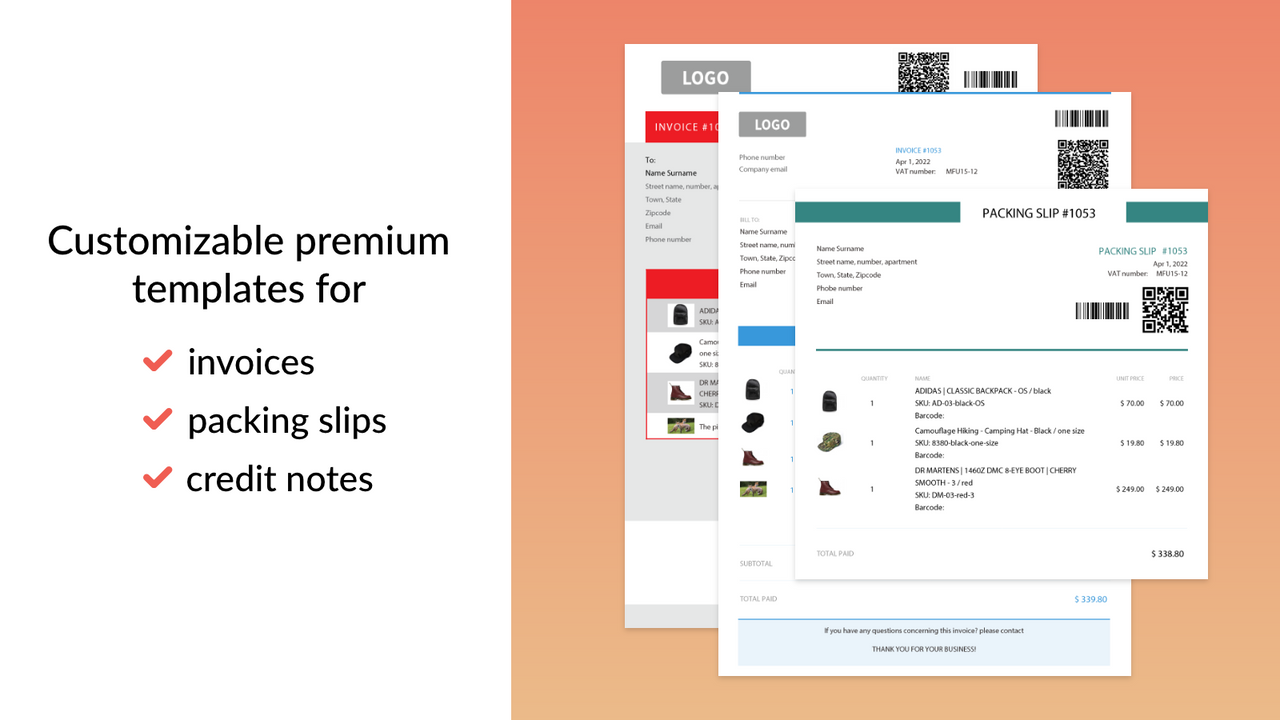 Invoice PDF Generator – premium invoice templates