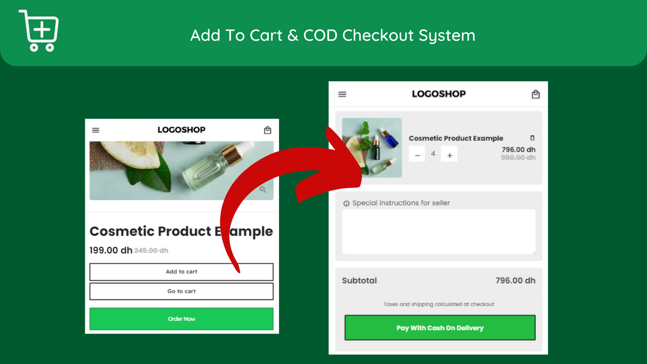 Codleadform COD Order Form - Add To Cart & COD Checkout System