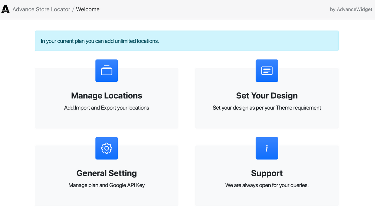 AW Store Locator Dashboard