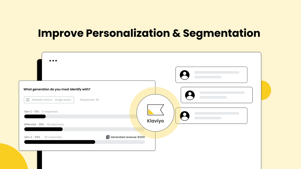 send your survey data to klaviyo customer profiles