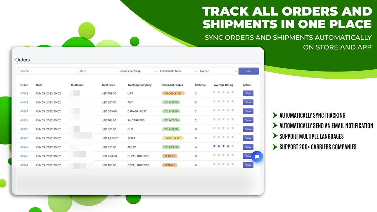 Ultimate Order Tracking Page