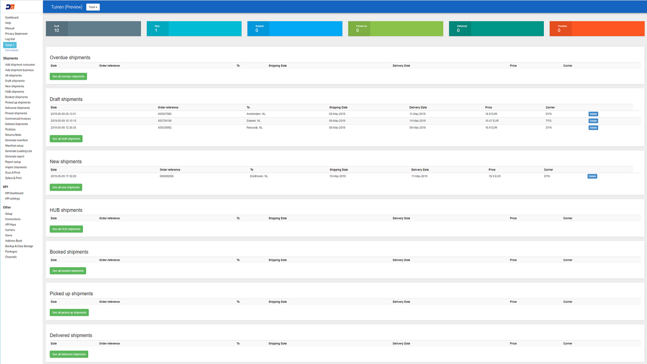 preview backend DeliveryMatch