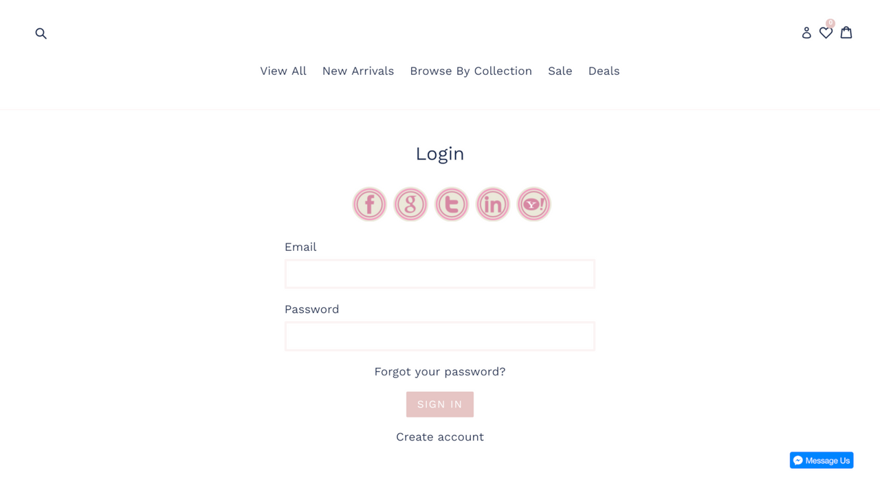 Social Login using various designs