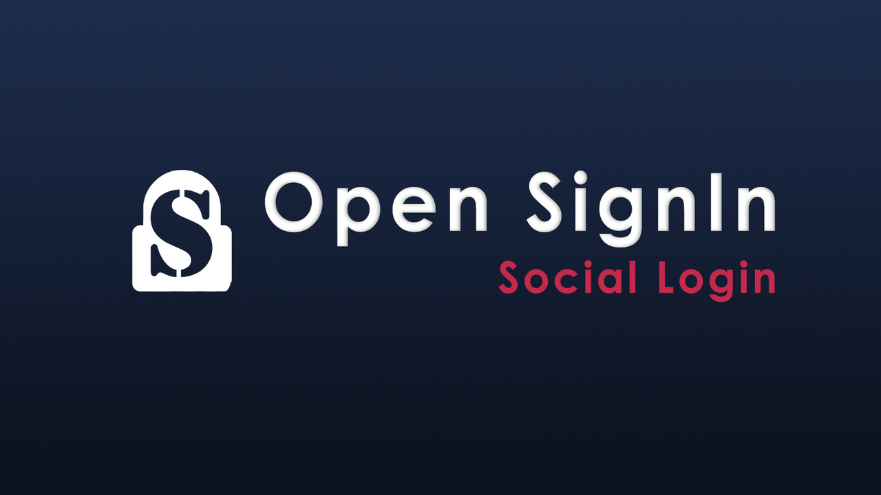 Open SignIn ‑ Social Login