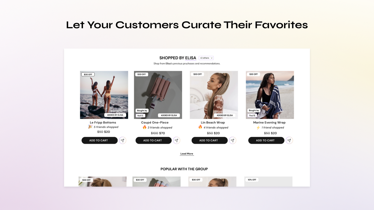 Let your customers curate their favorites