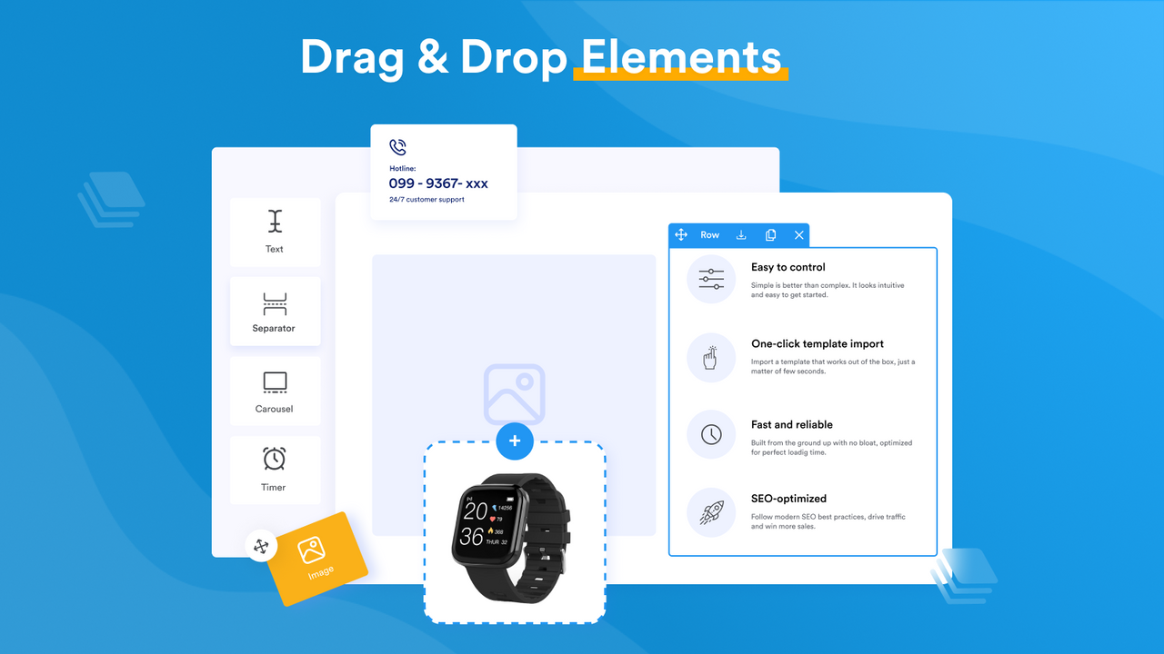 Drag and drop elements