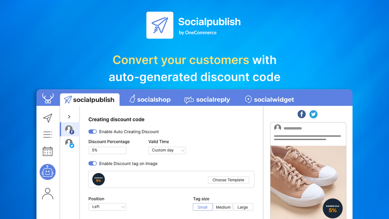 Convert your customers with auto-generated discount code