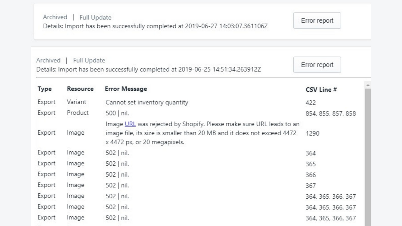 Error logs - Moose sync