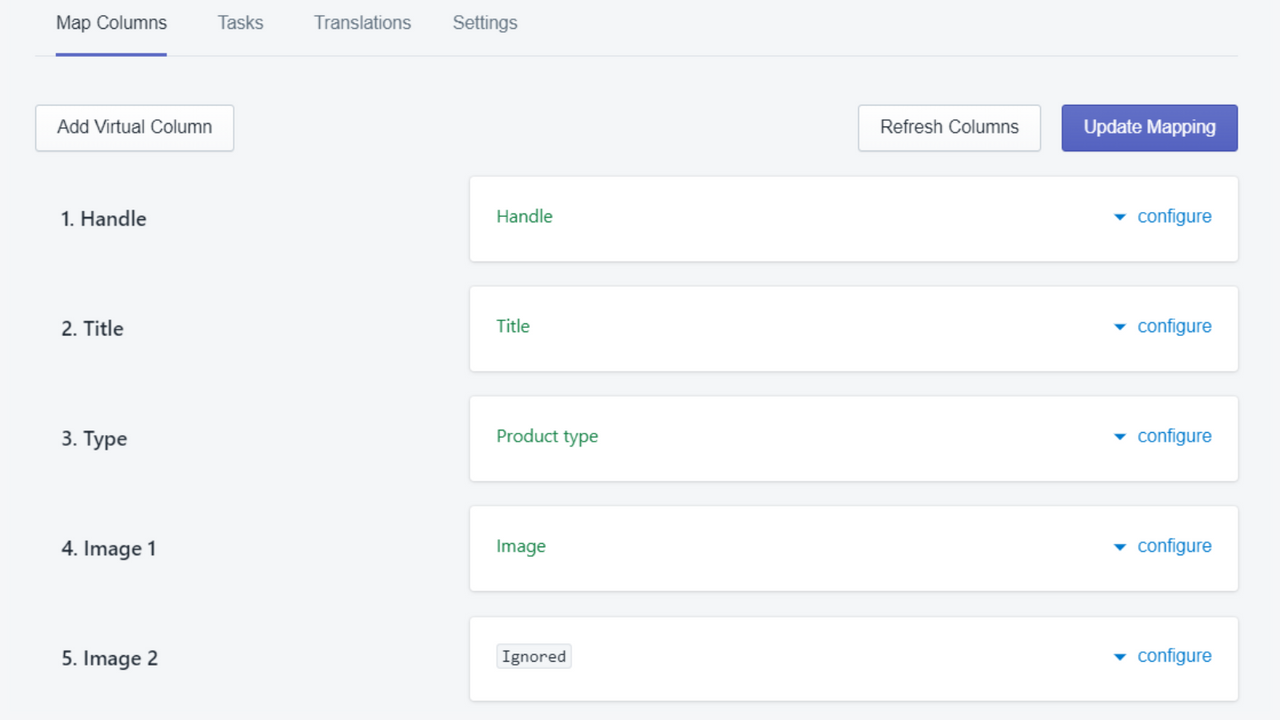 Mapping CSV columns - Moose Sync